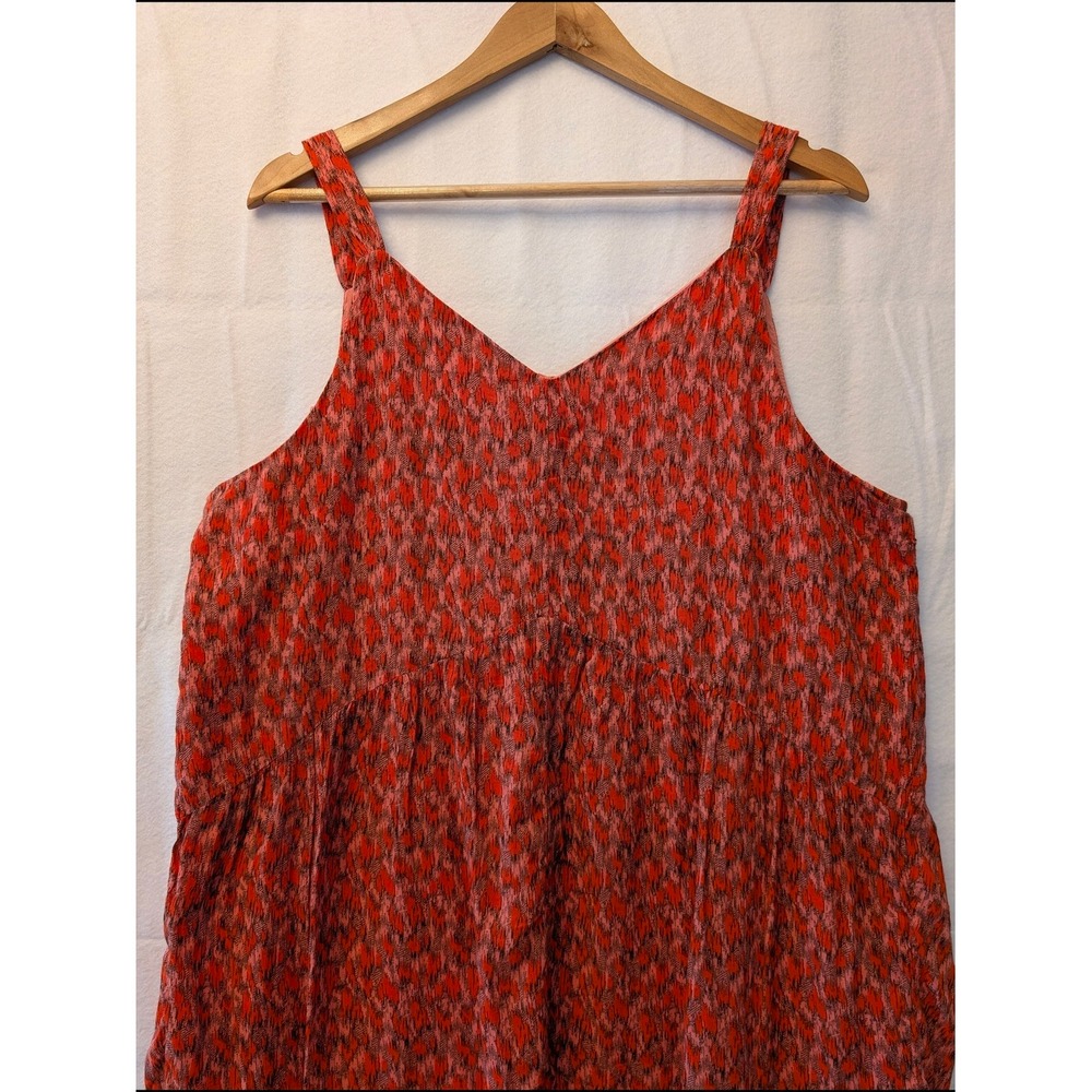 Joie Tea Rose Cotton Tiered V-Neck Midi Dress JE6001PR Mens L - Picture 9 of 13